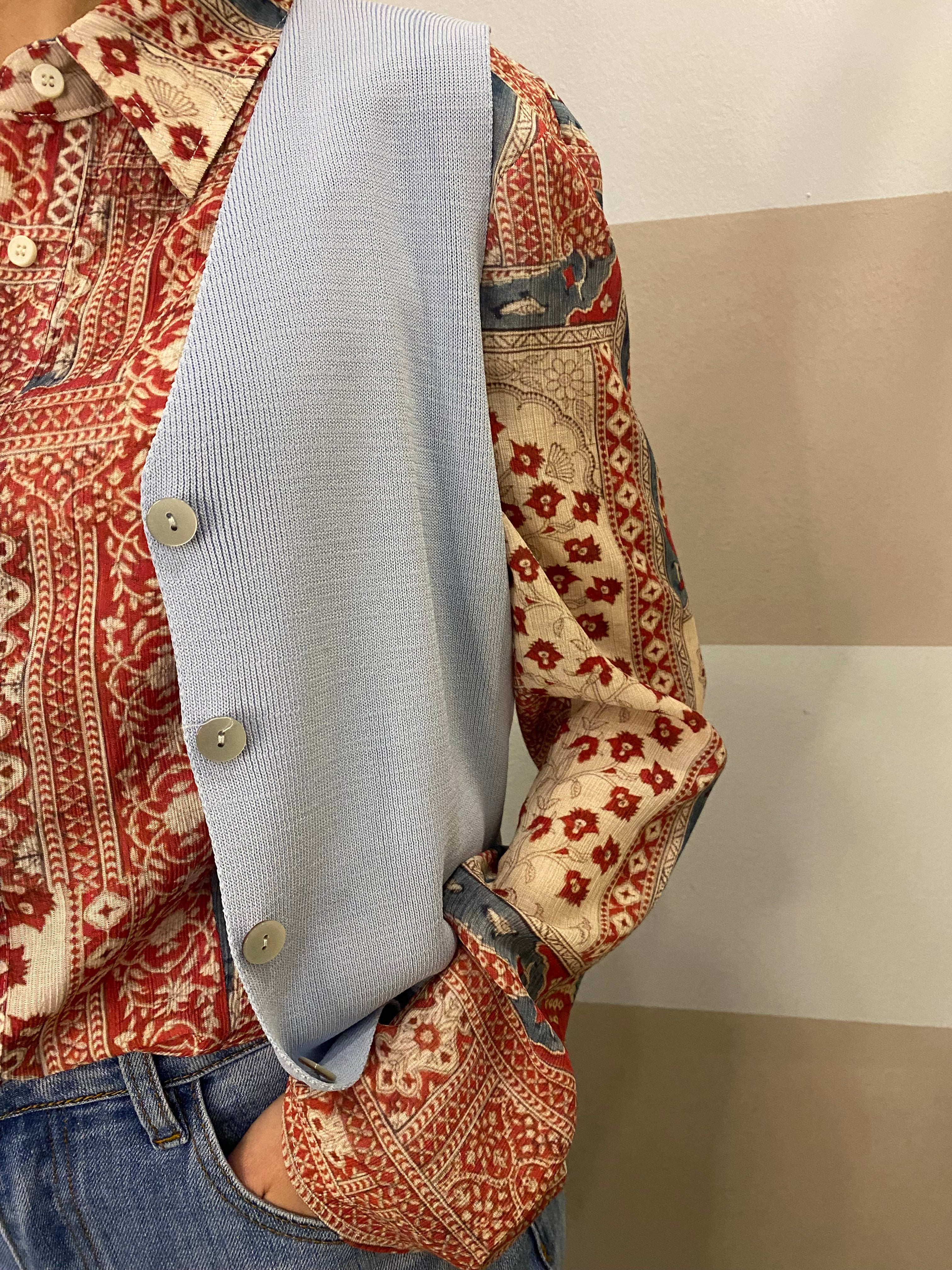 Gilet in maglia a costine Kikisix