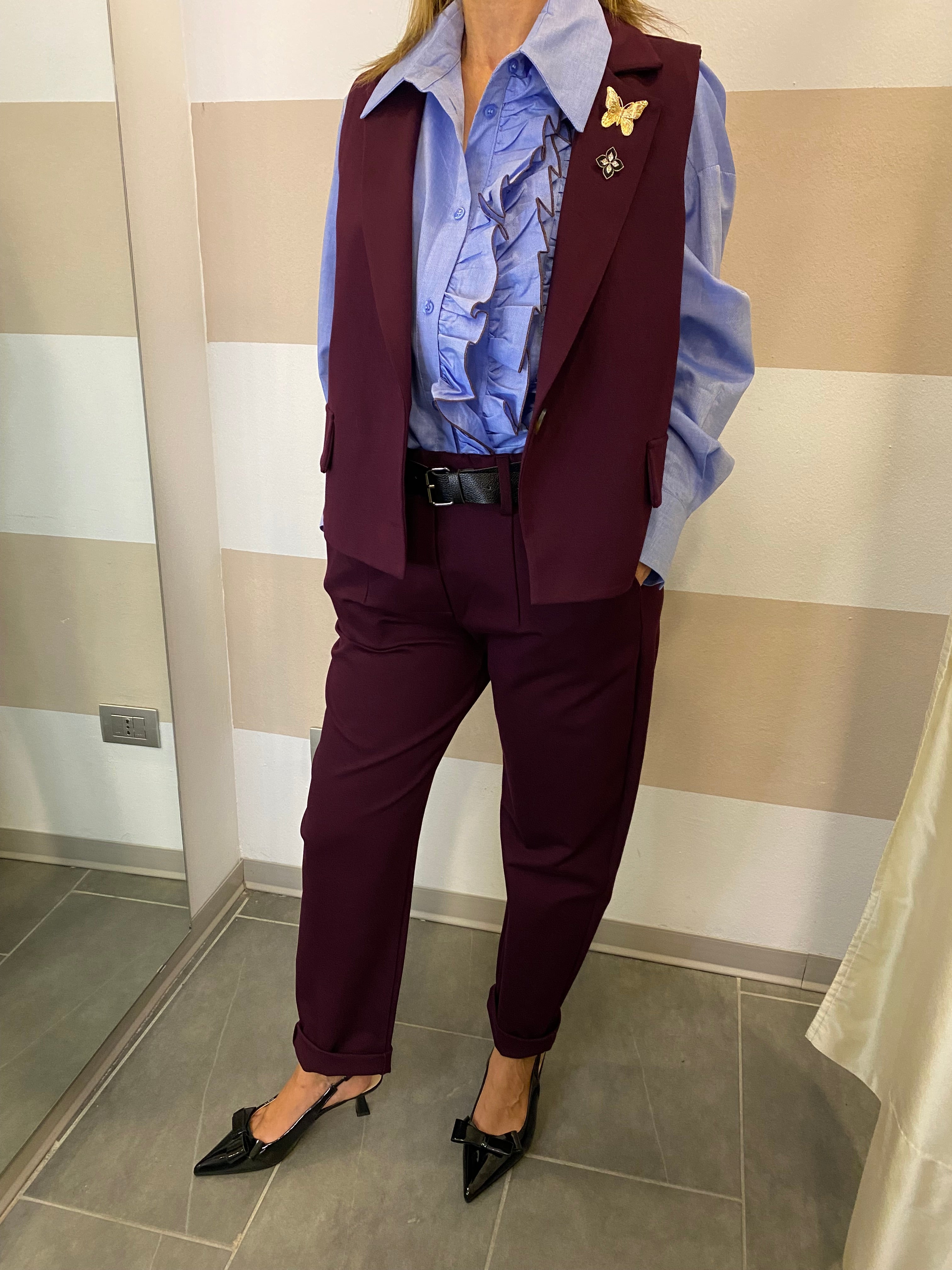 Camicia con rouche Kikisix