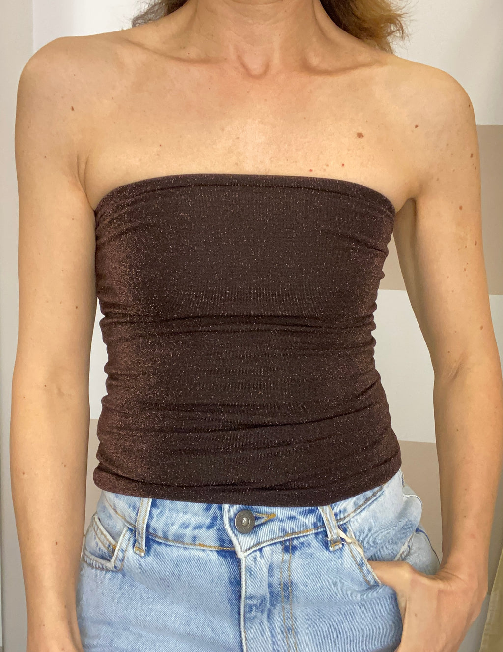 Top a fascia in  lurex Kontatto