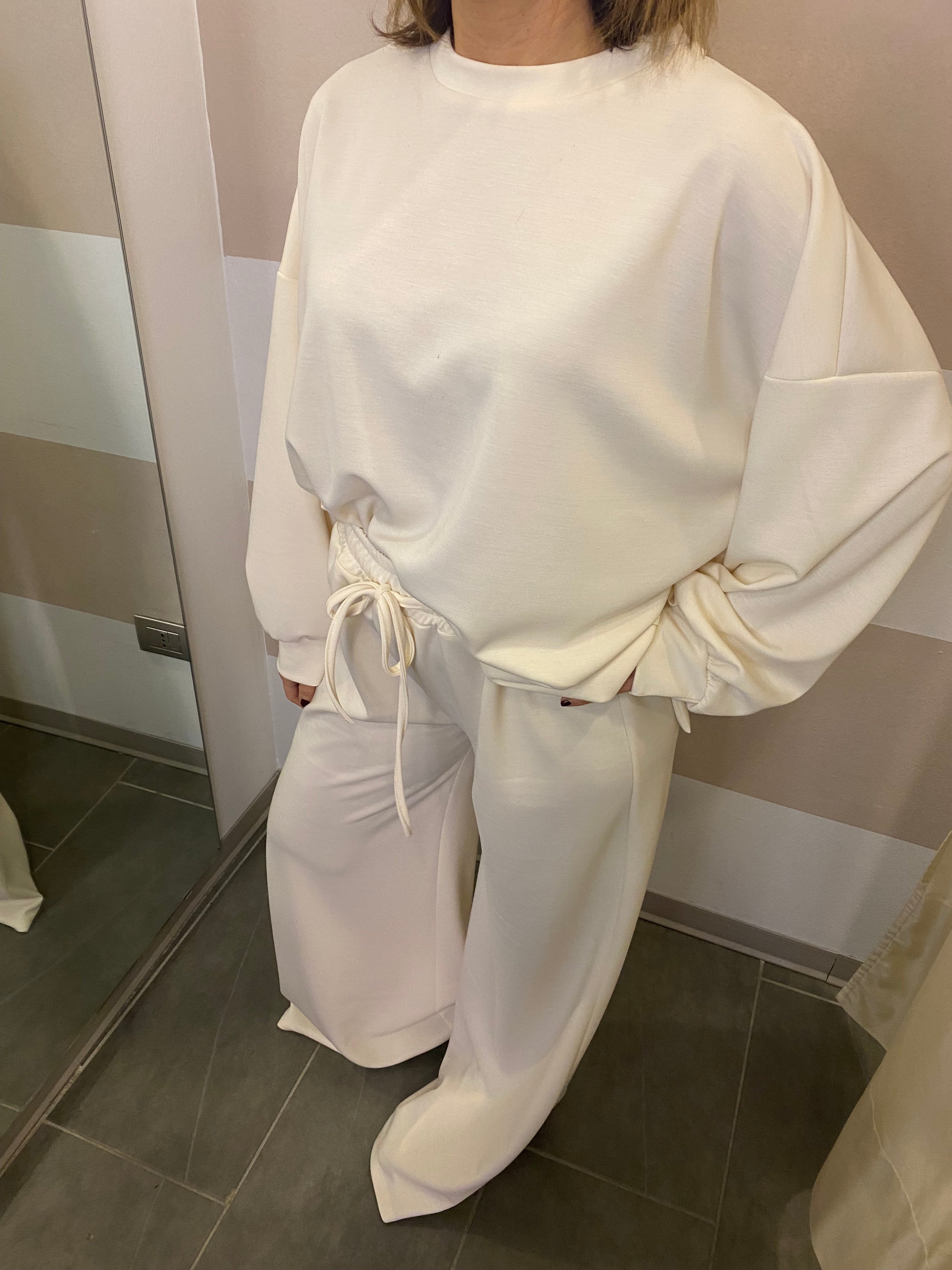 Felpa pari collo oversize