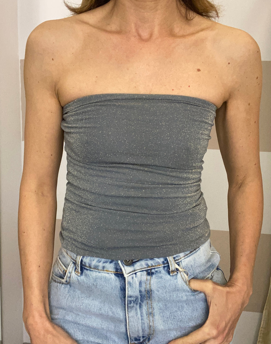 Top a fascia in  lurex Kontatto