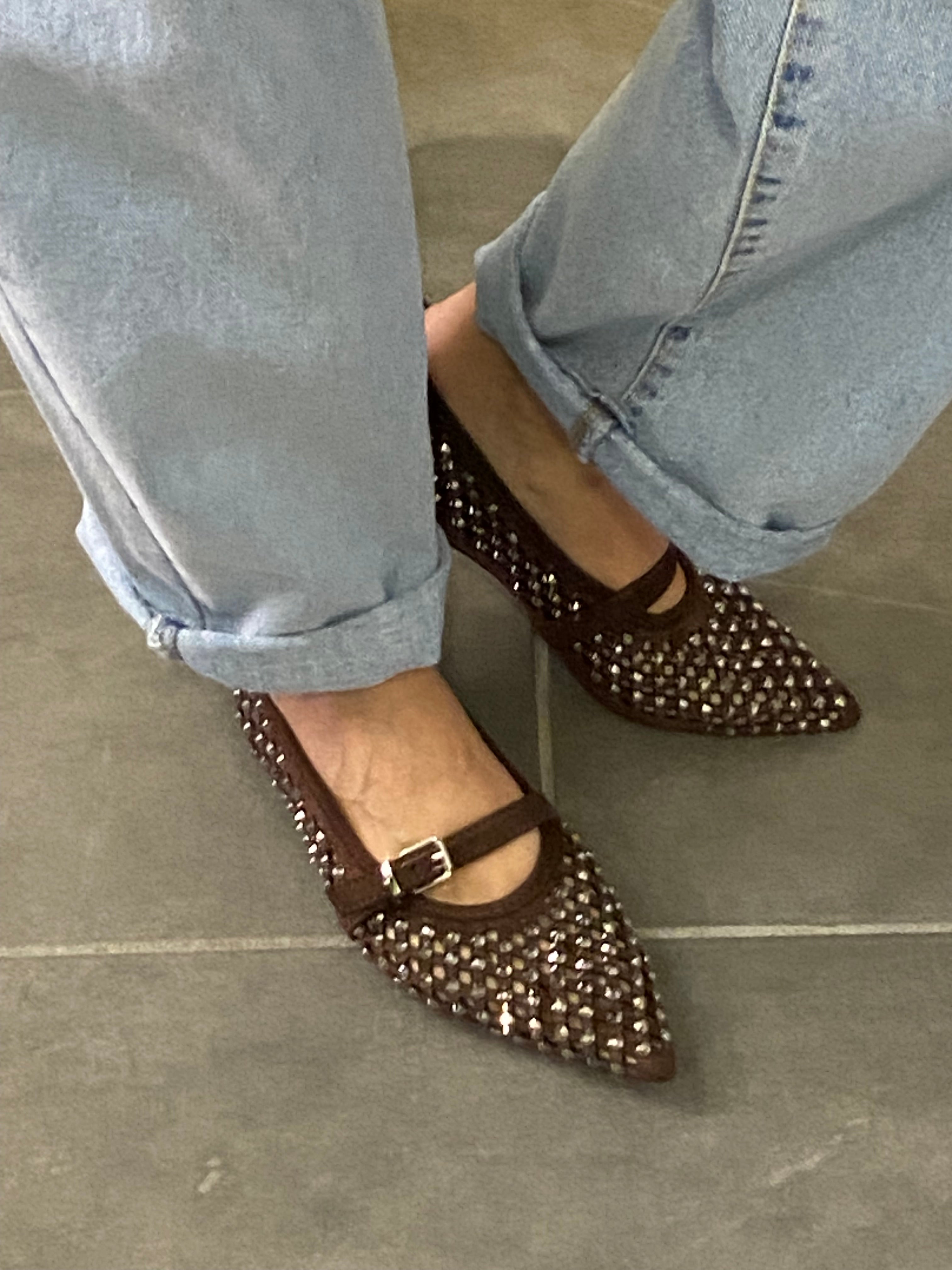 Ballerina a rete con strass