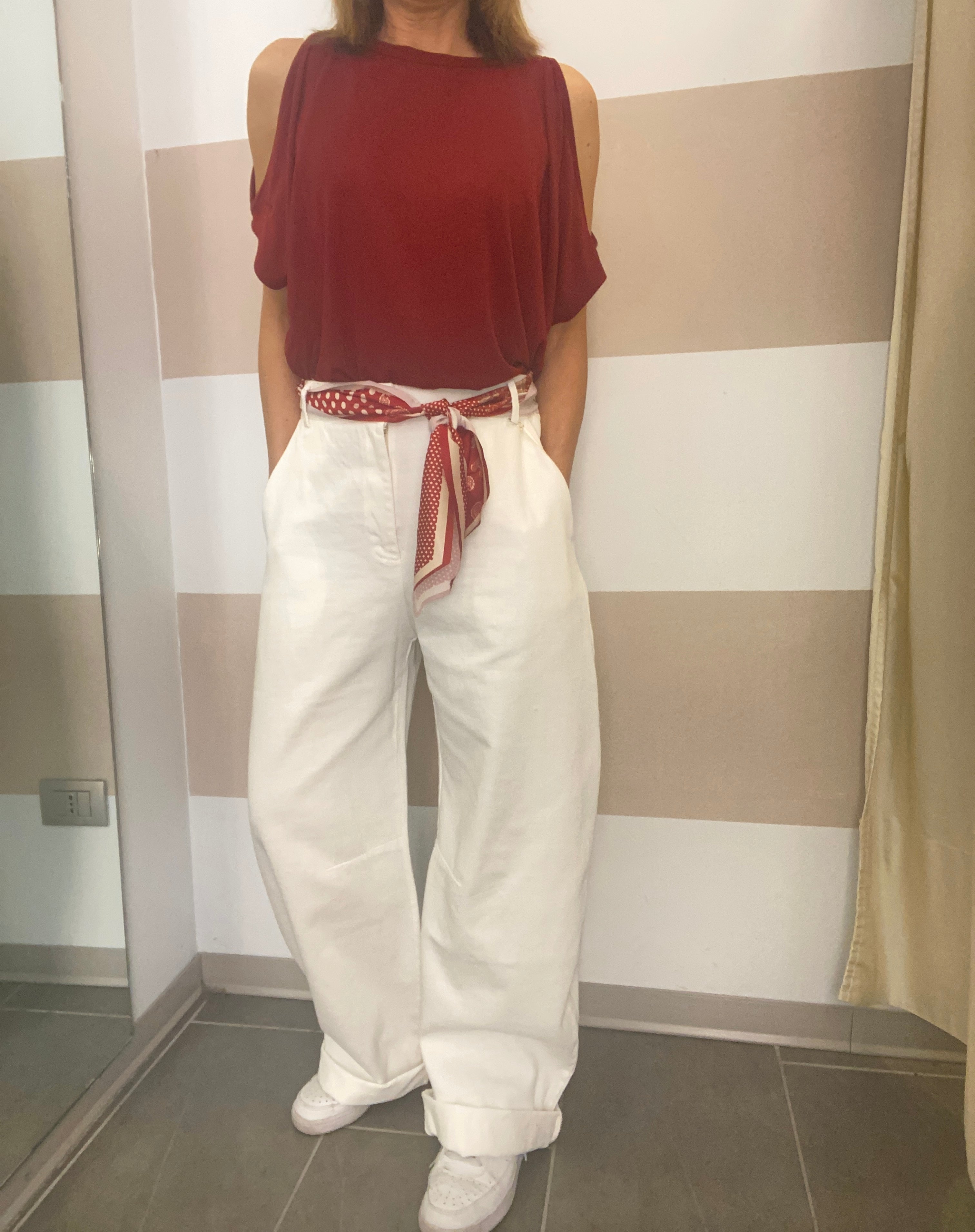 Pantalone barrel foulard Kontatto