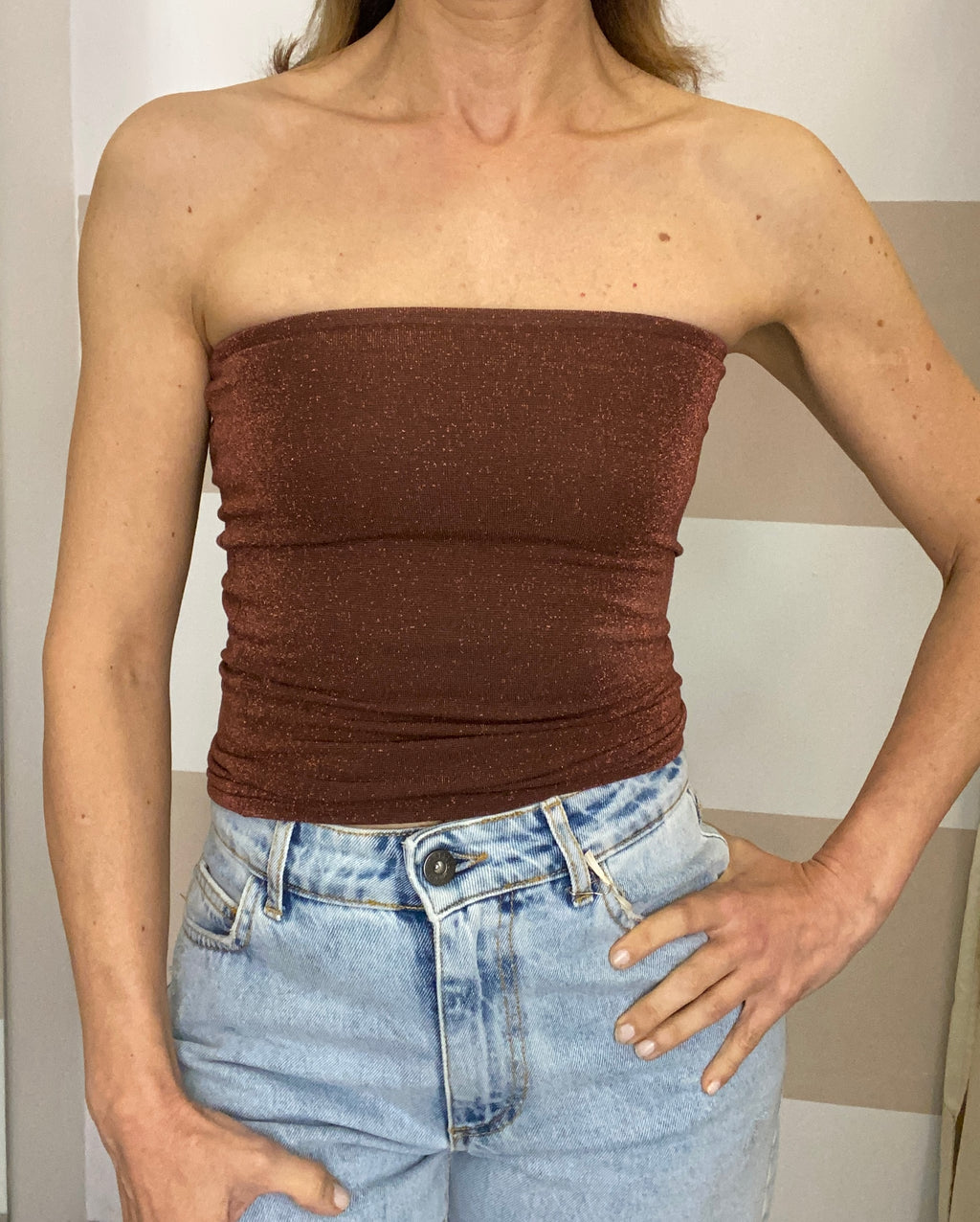 Top a fascia in  lurex Kontatto