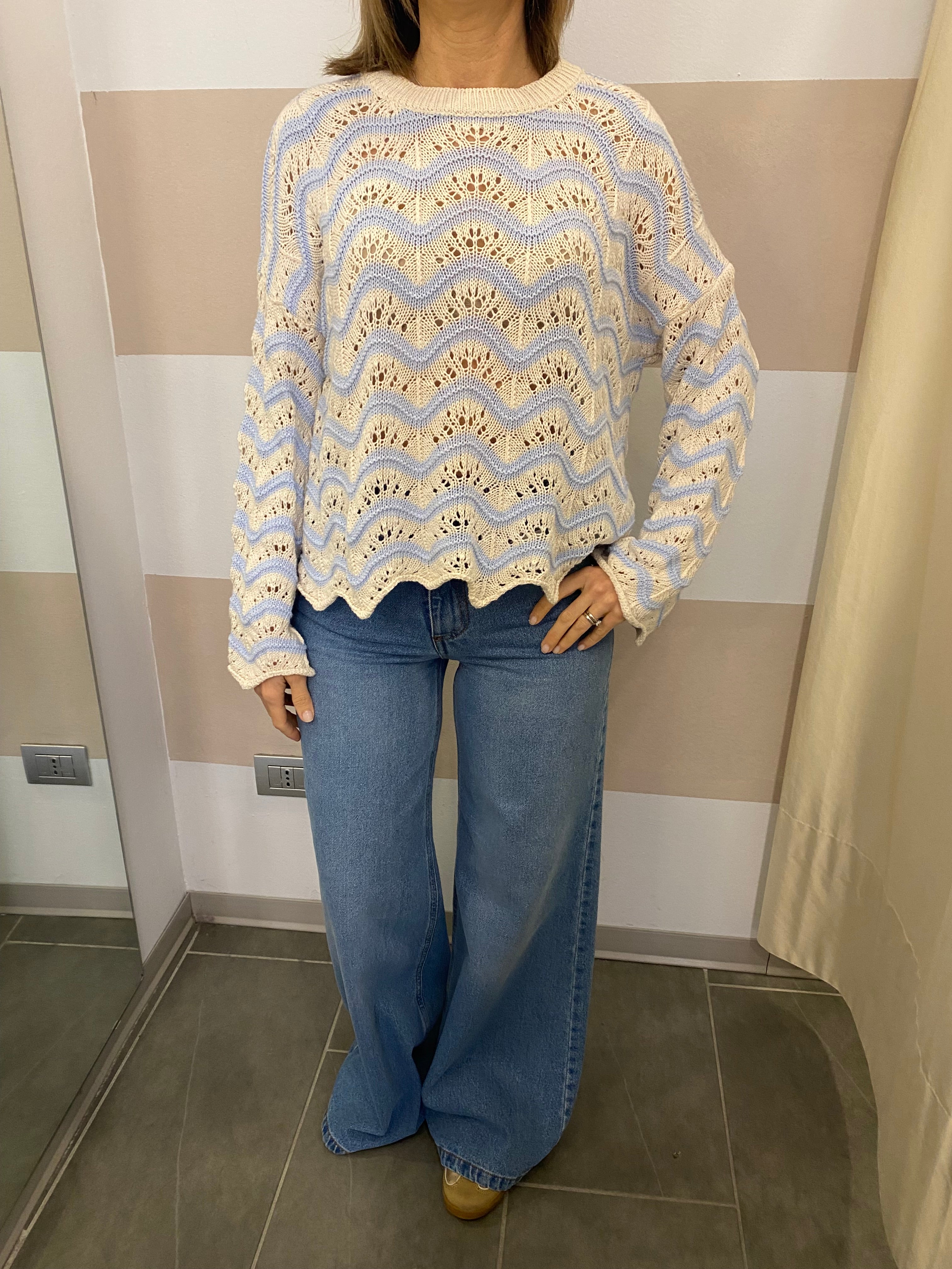 Maglia righe traforata Youdecide