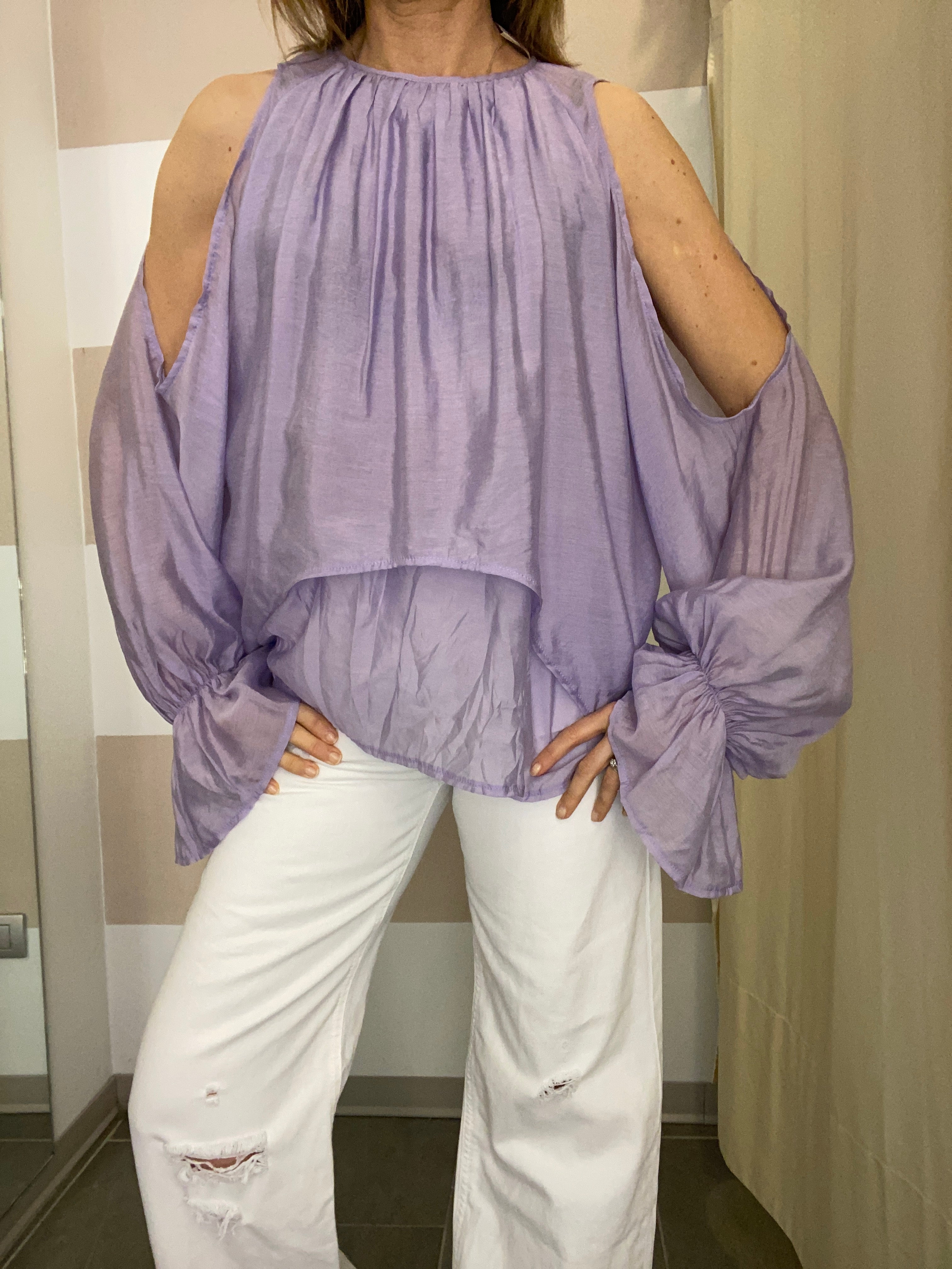 Blusa in mussola cut out Youdecide