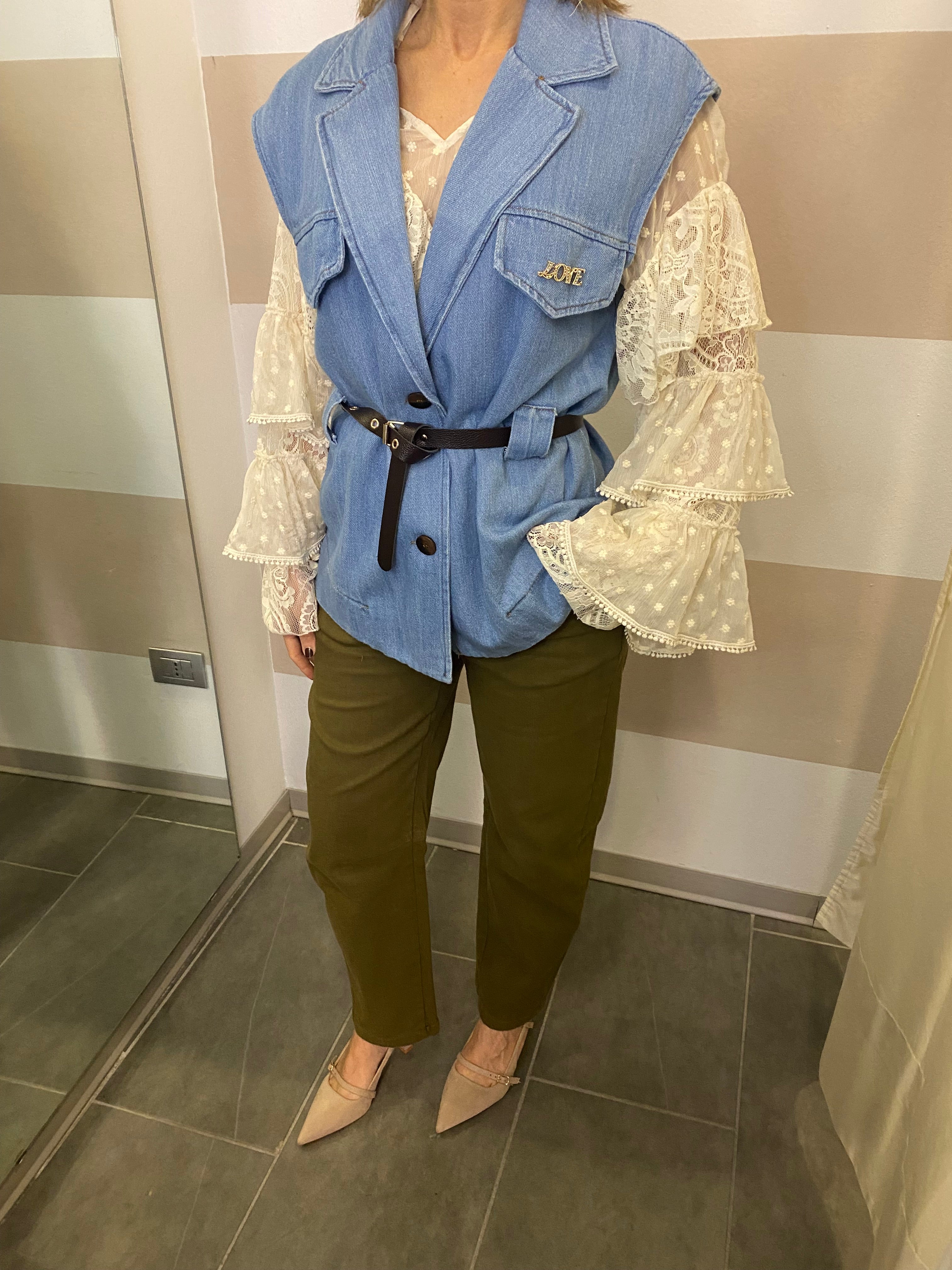 Gilet in denim Kikisix