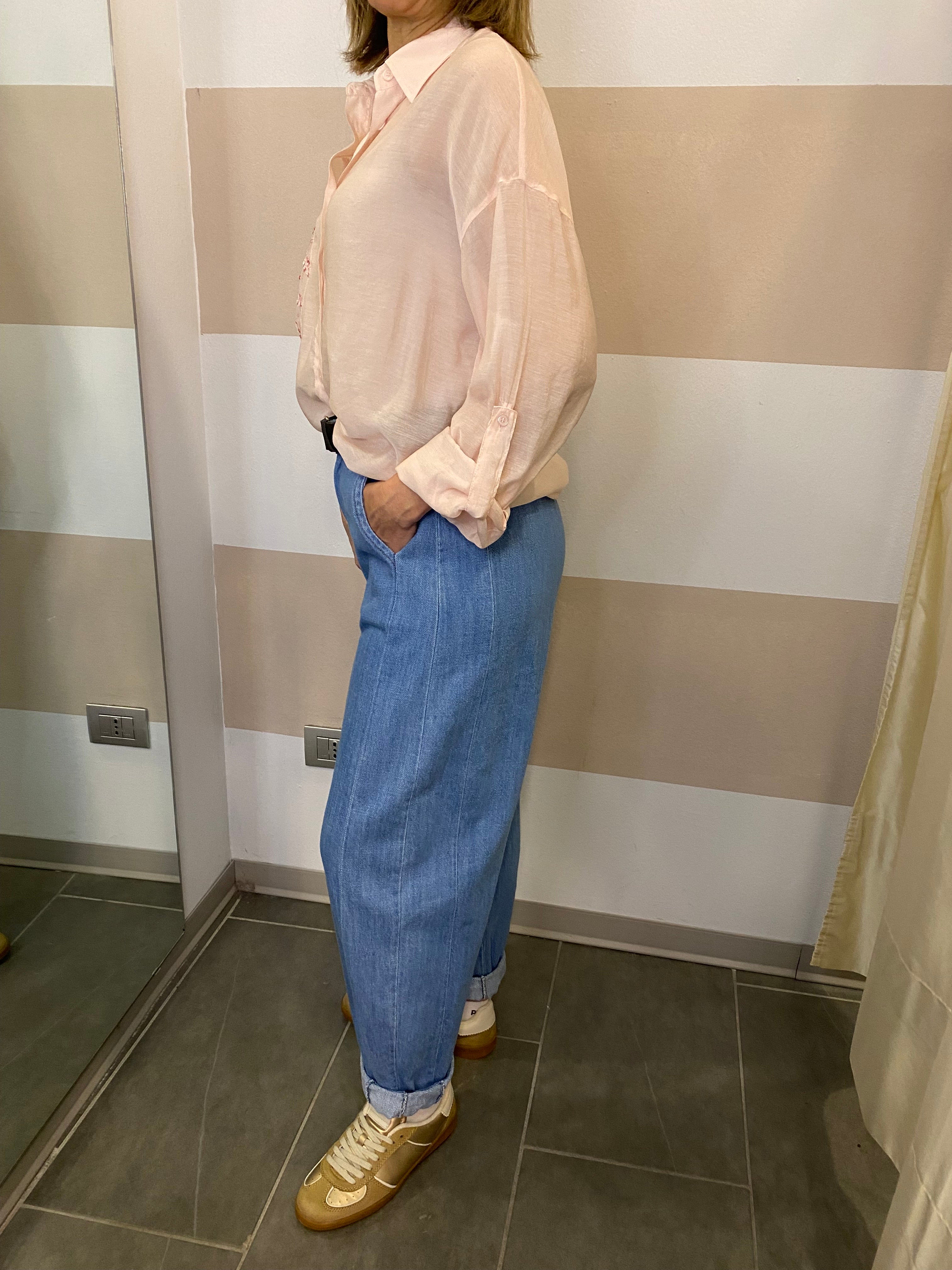 Pantalone denim balloon Kikisix