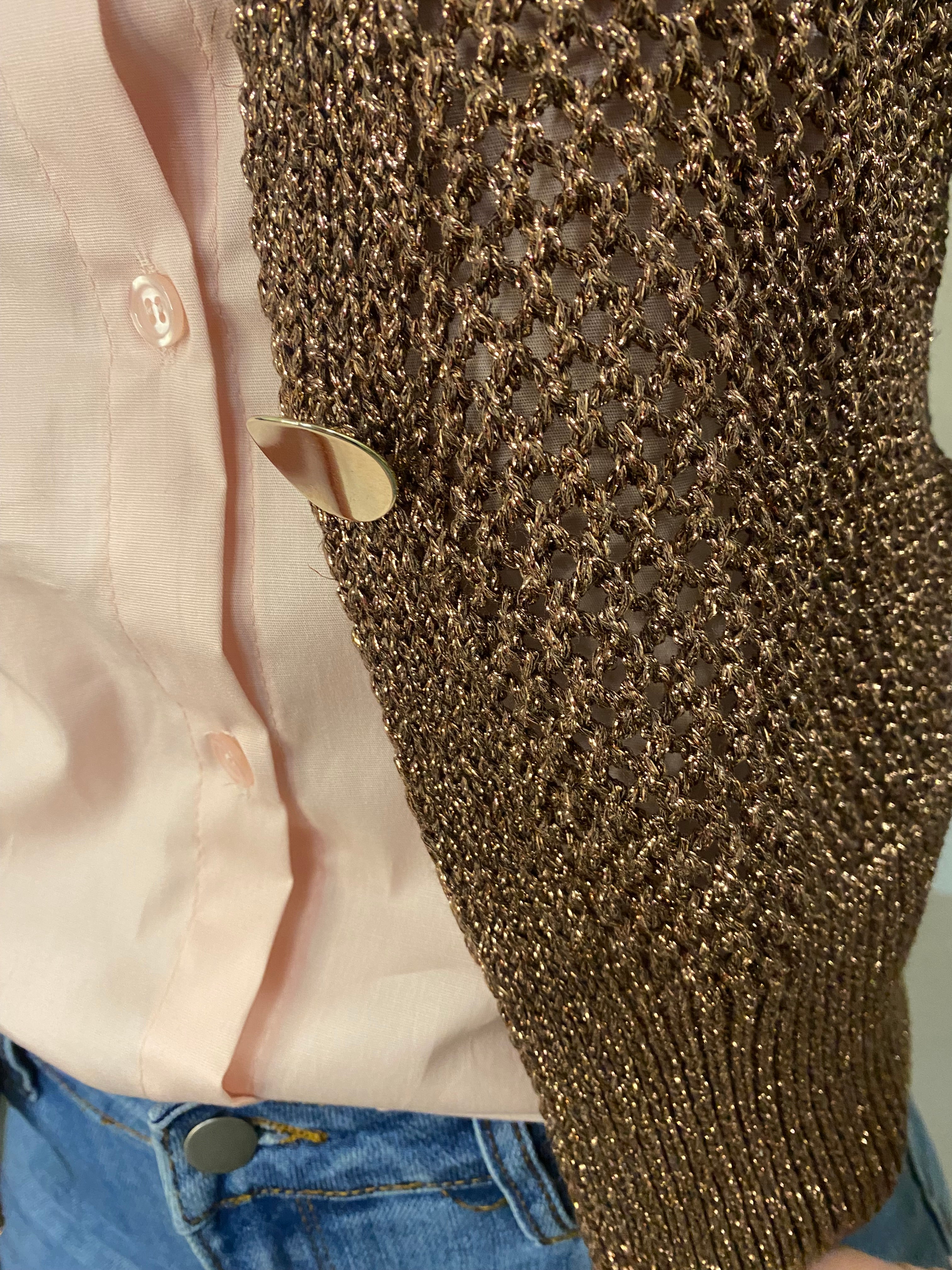 Giacchina in maglia traforata Kontatto