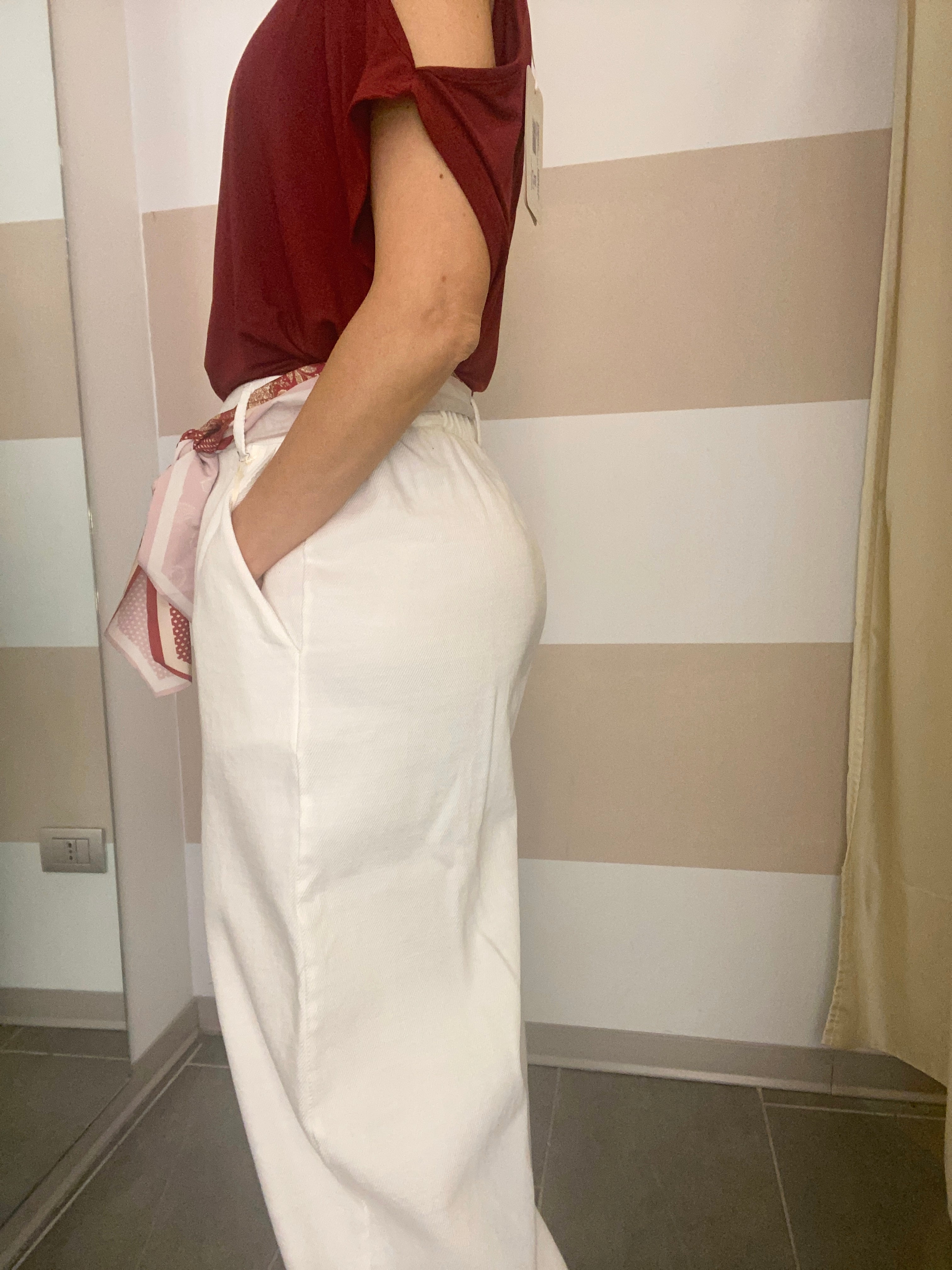 Pantalone barrel foulard Kontatto
