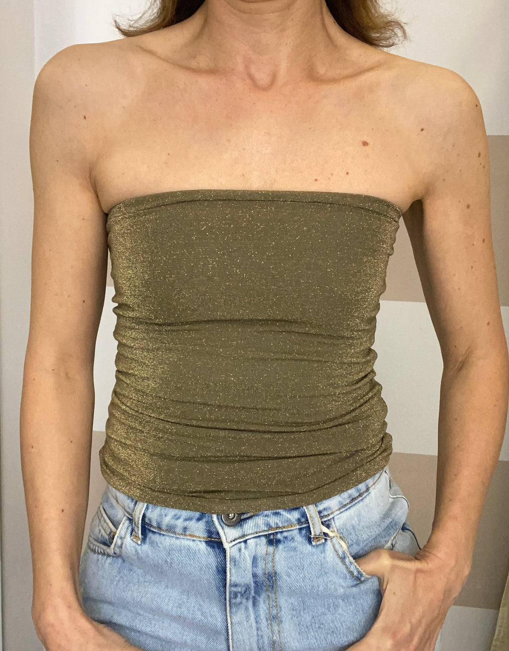 Top a fascia in  lurex Kontatto