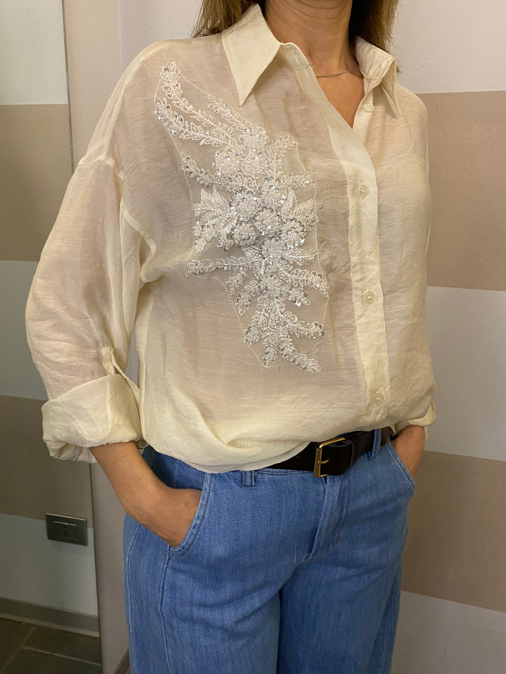Camicia con ricamo Youdecide