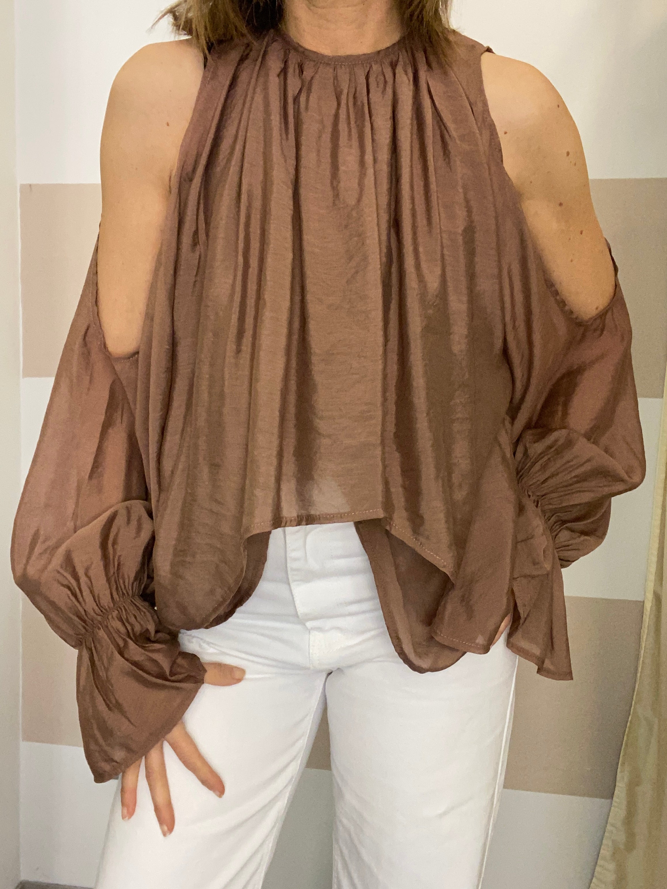 Blusa in mussola cut out Youdecide