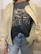 Bomber con manica paillettes