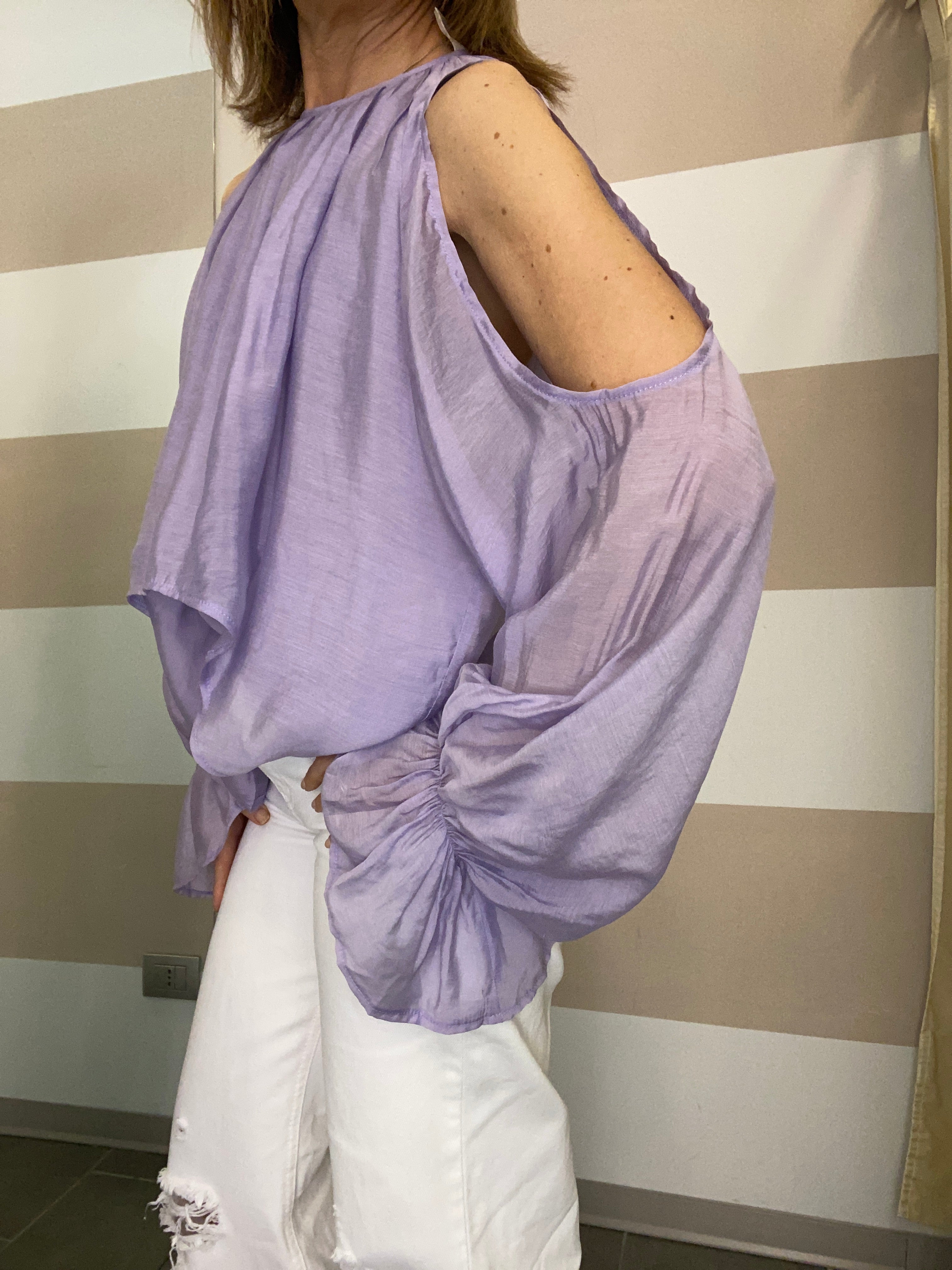 Blusa in mussola cut out Youdecide