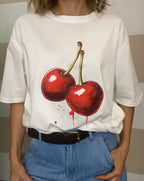 T-Shirt over con stampa Kikisix