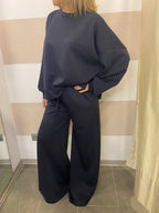 Felpa pari collo oversize