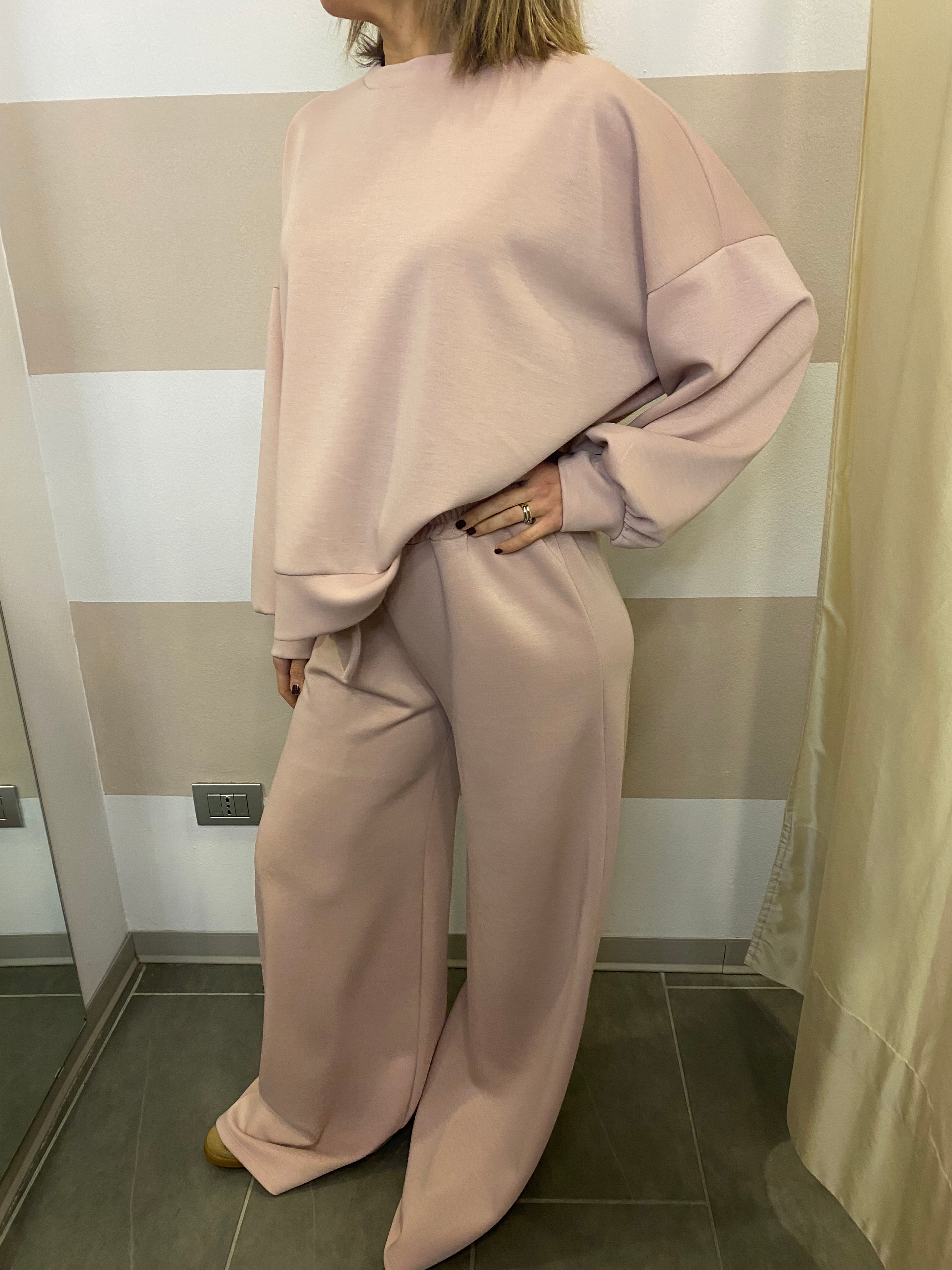 Felpa pari collo oversize