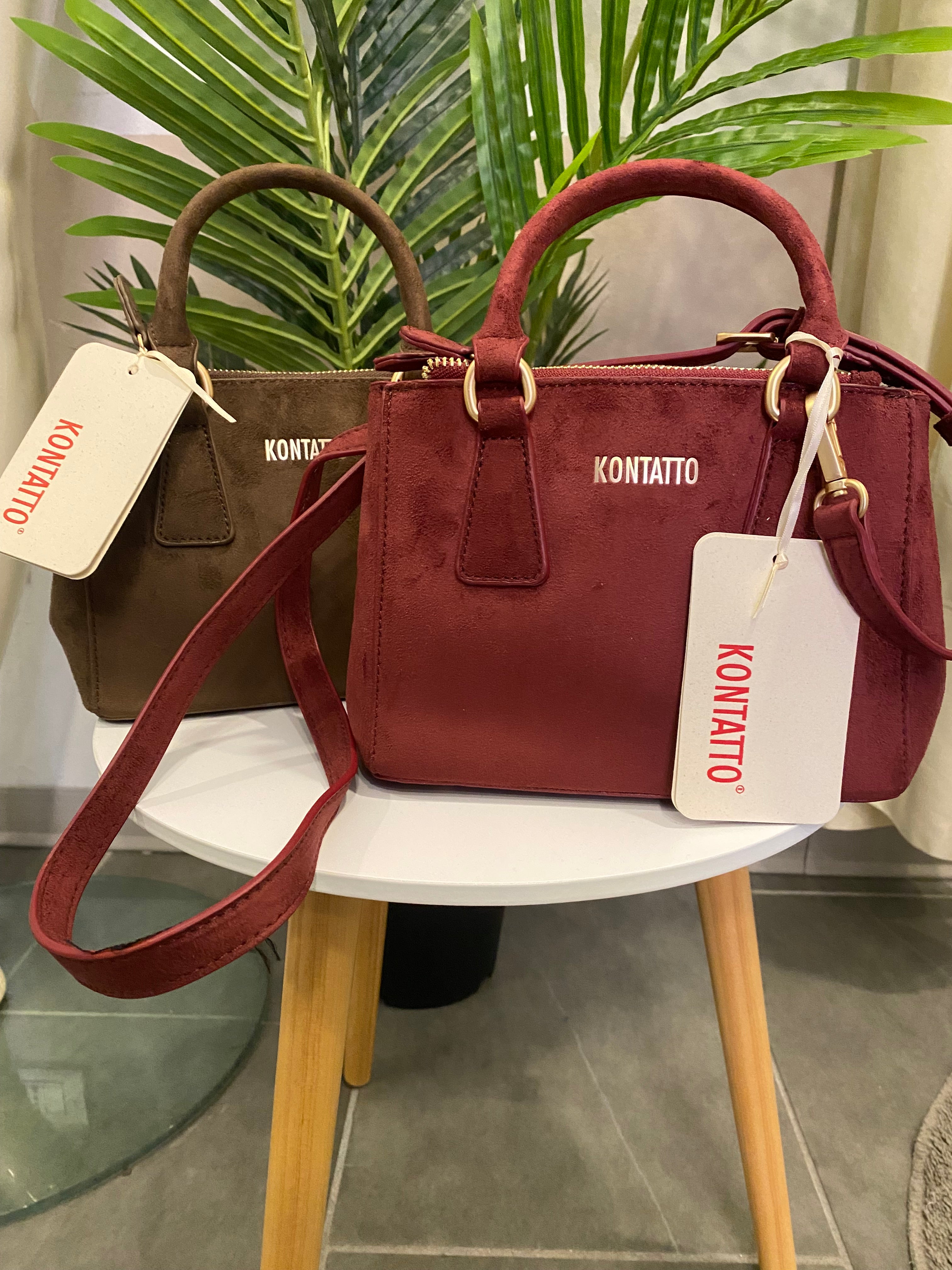 Minibag  in eco camoscio KONTATTO