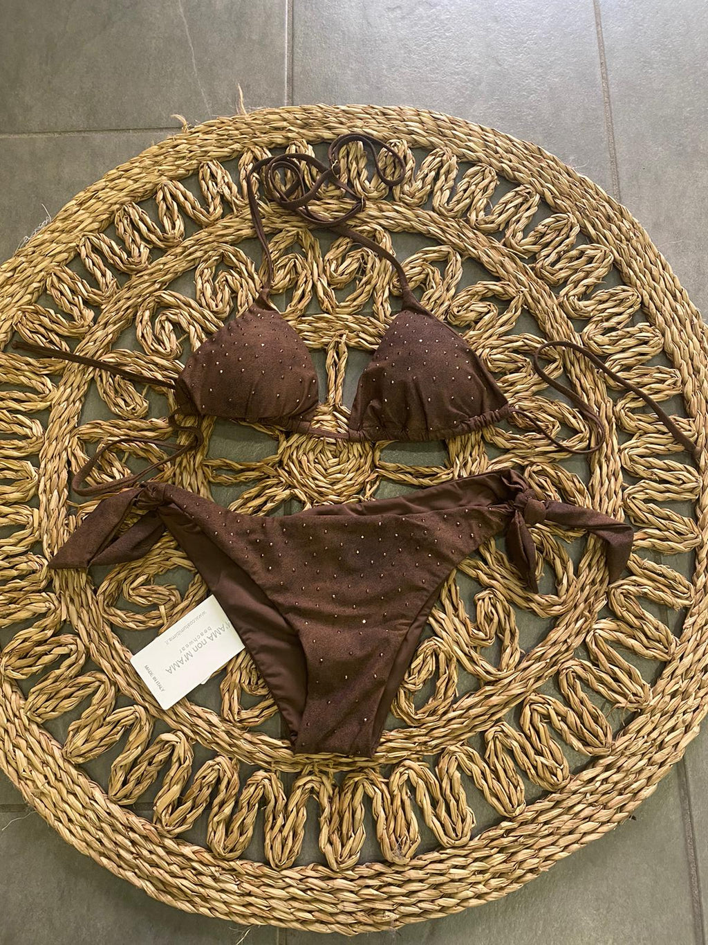 BIKINI A TRIANGOLO STRASS