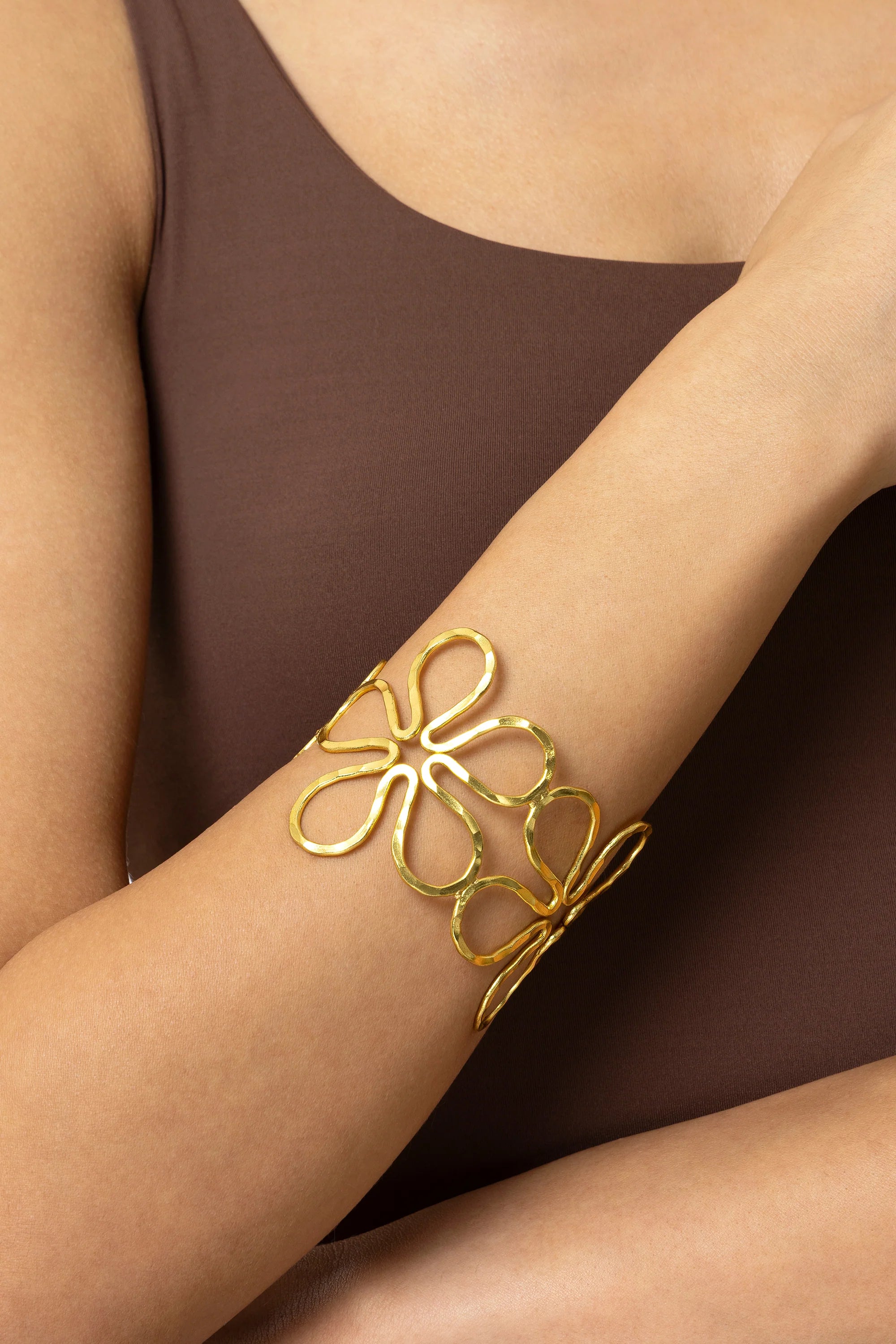 Bracciale a fascia fiori