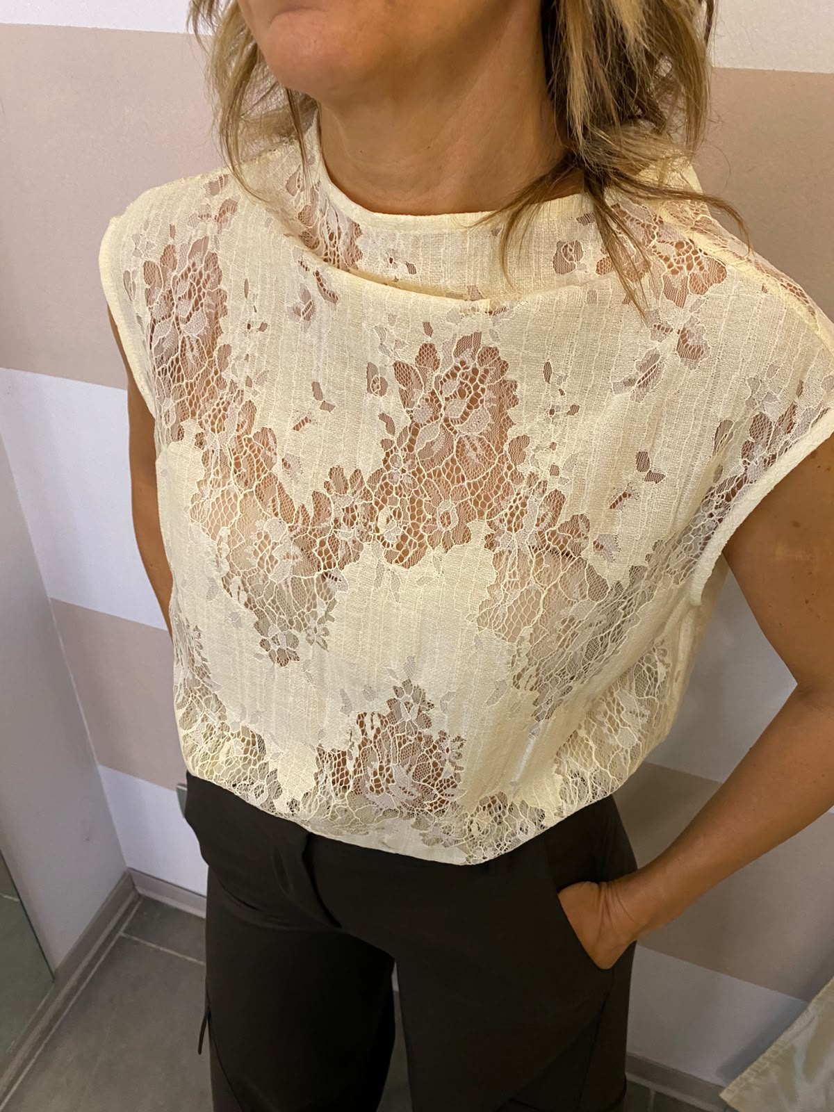 Top pizzo smanicato Youdecide