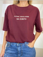 T-shirt con ricamo Youdecide