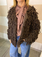 Cardigan effetto pelliccia Kikisix