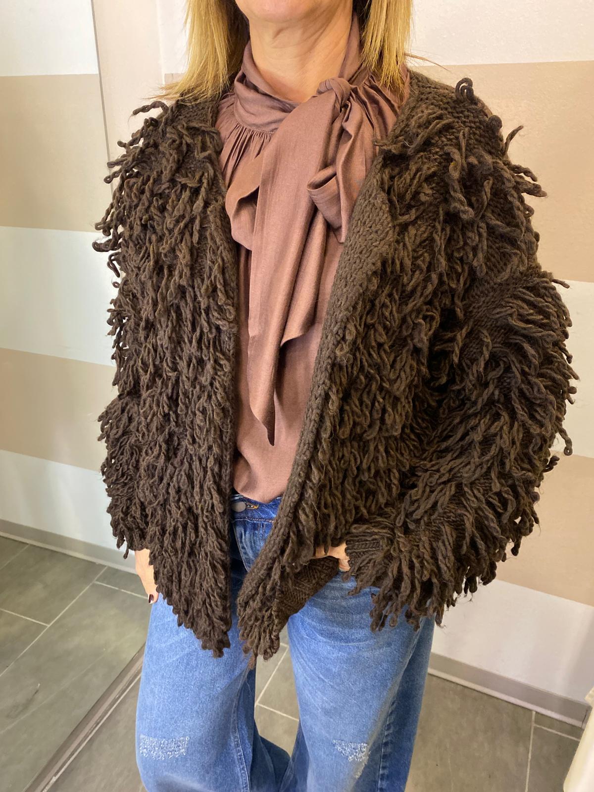 Cardigan effetto pelliccia Kikisix