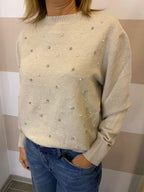 Maglia con strass e perle Youdecide