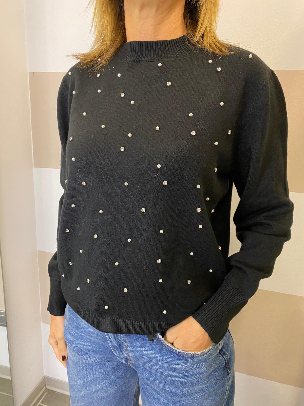Maglia con strass e perle Youdecide