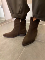 Stivaletto texano in vera pelle