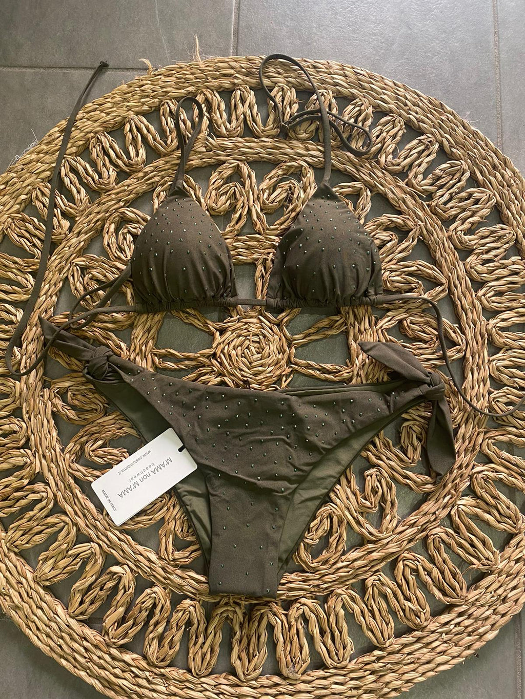 BIKINI A TRIANGOLO STRASS